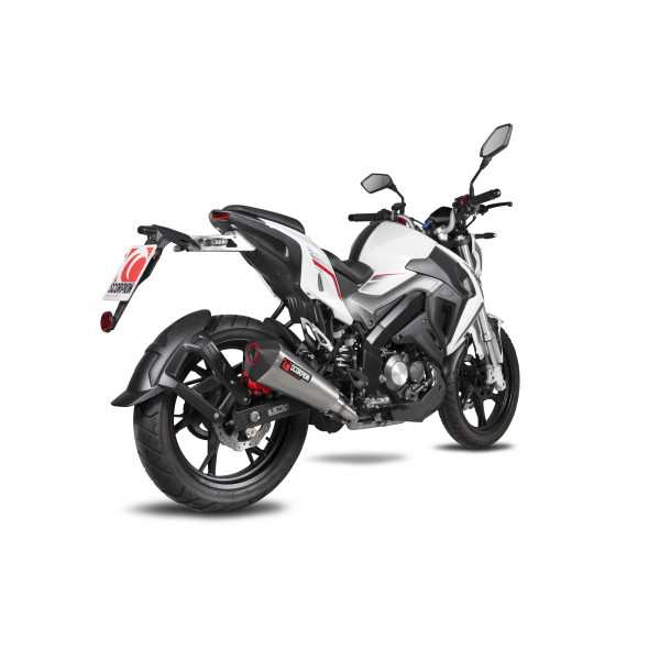 Scorpion Exhaust Keeway RKF 125 Euro 4 model 2019 - 2021 Serket Taper Full System Titanium Sleeve
